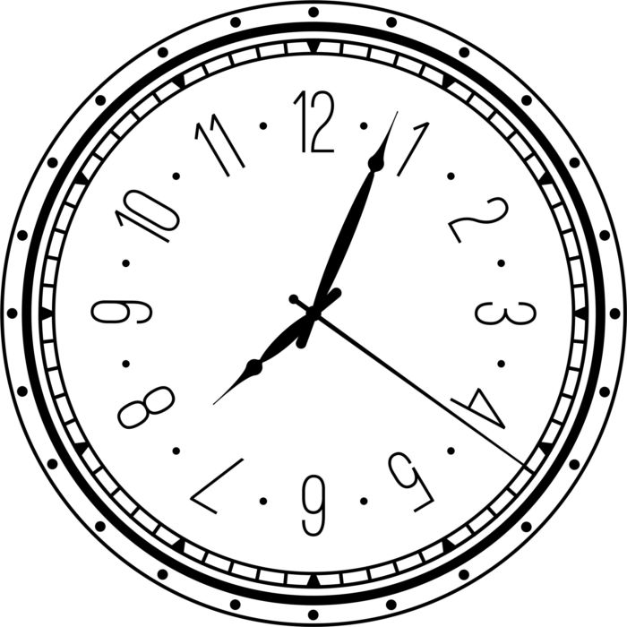 Laser Cut Decor Clock Model Free Vector File