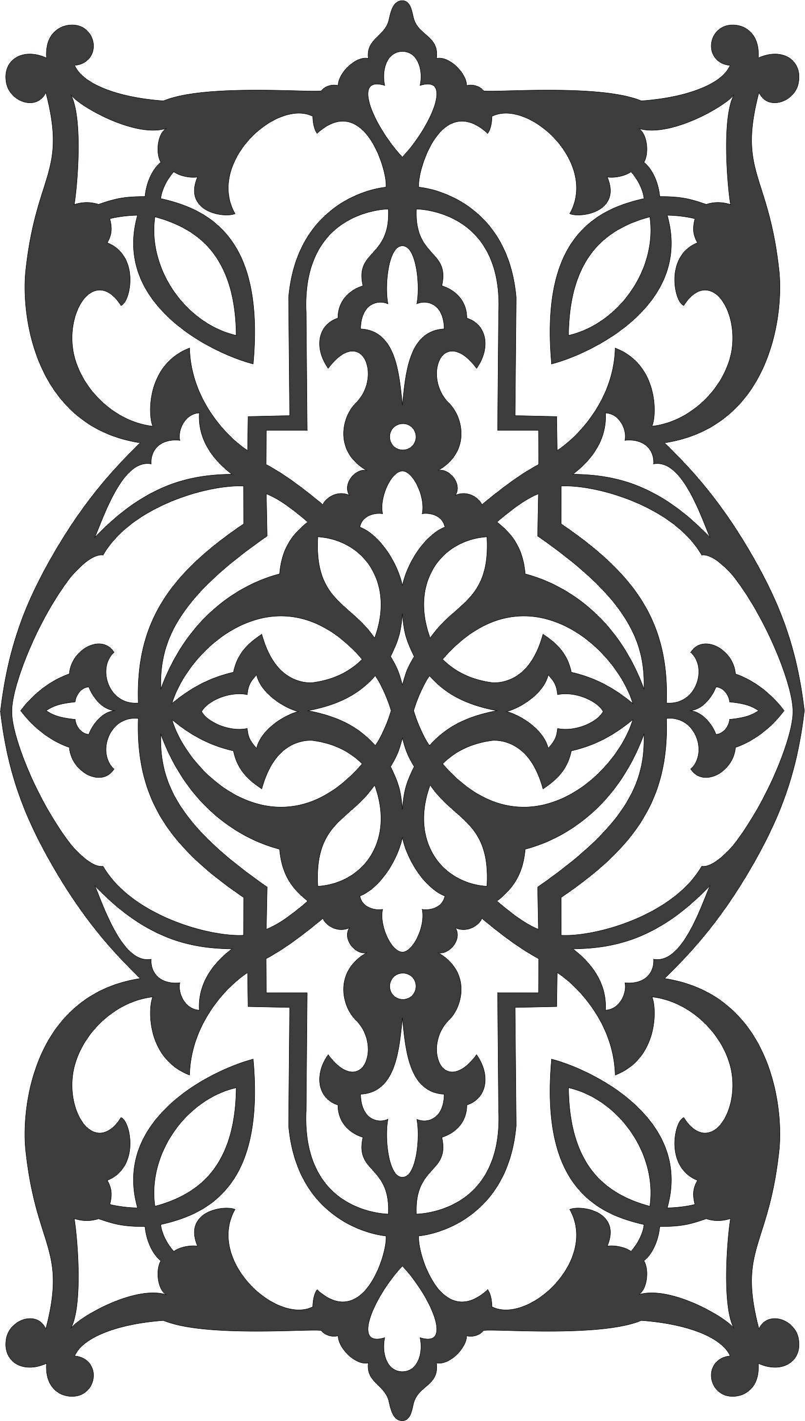 Laser Cut Decor Screen Seamless Design Free DXF File