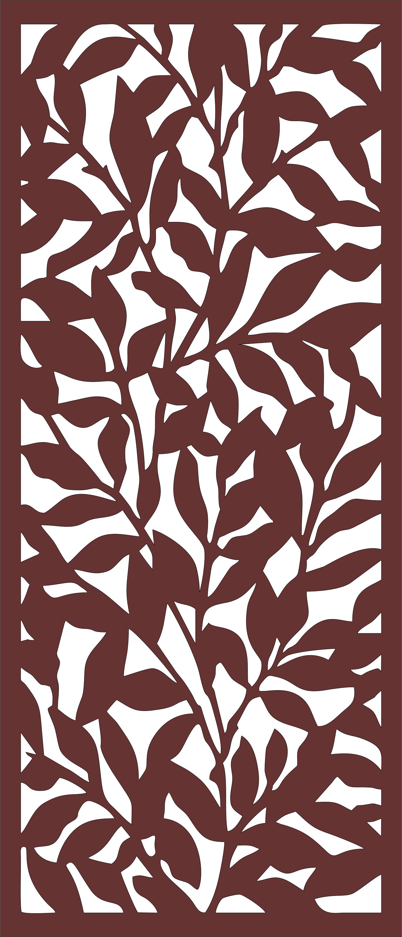 Laser Cut Decor Seamless Floral Lattice Panel Free DXF File