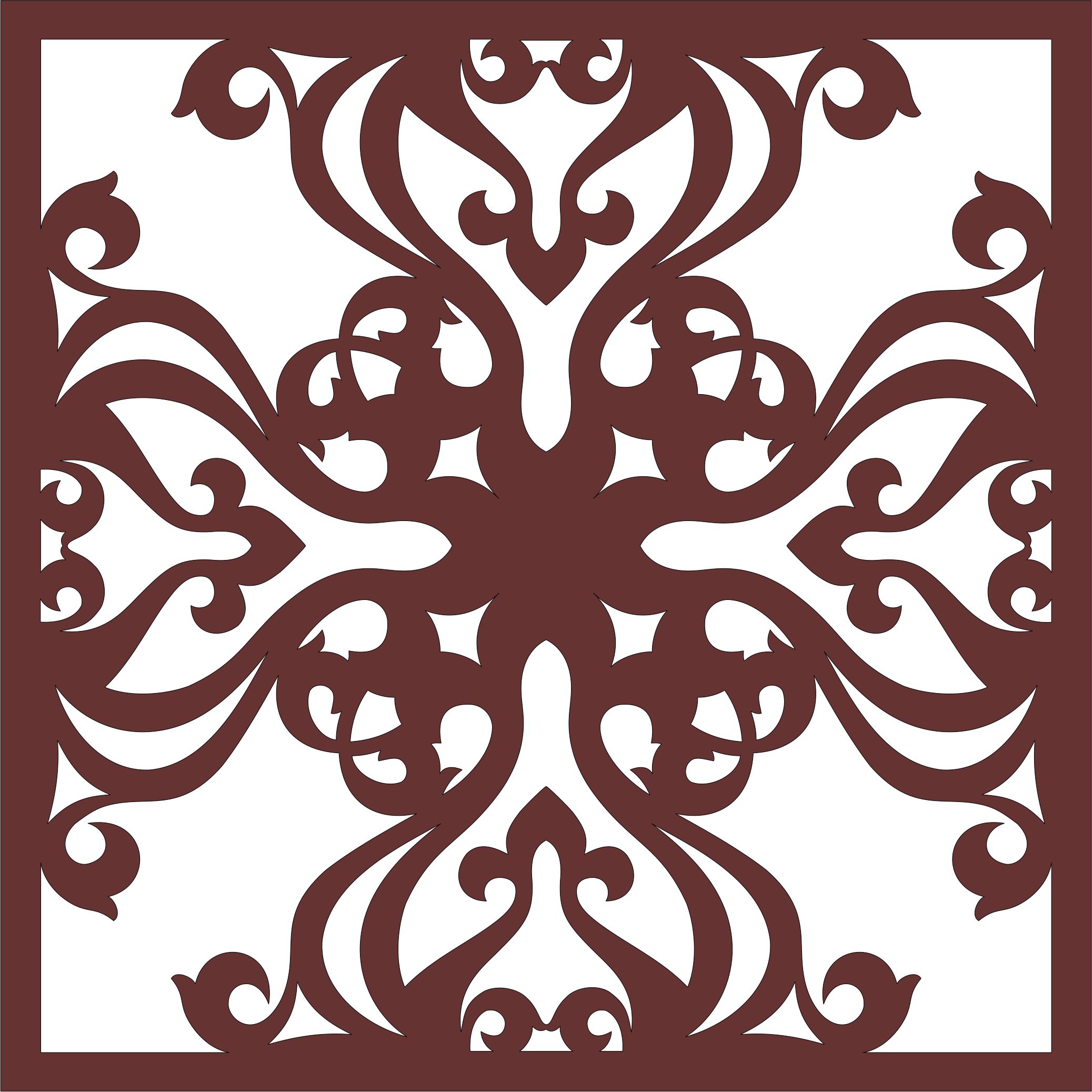 Laser Cut Decor Seamless Lattice Design Free DXF File