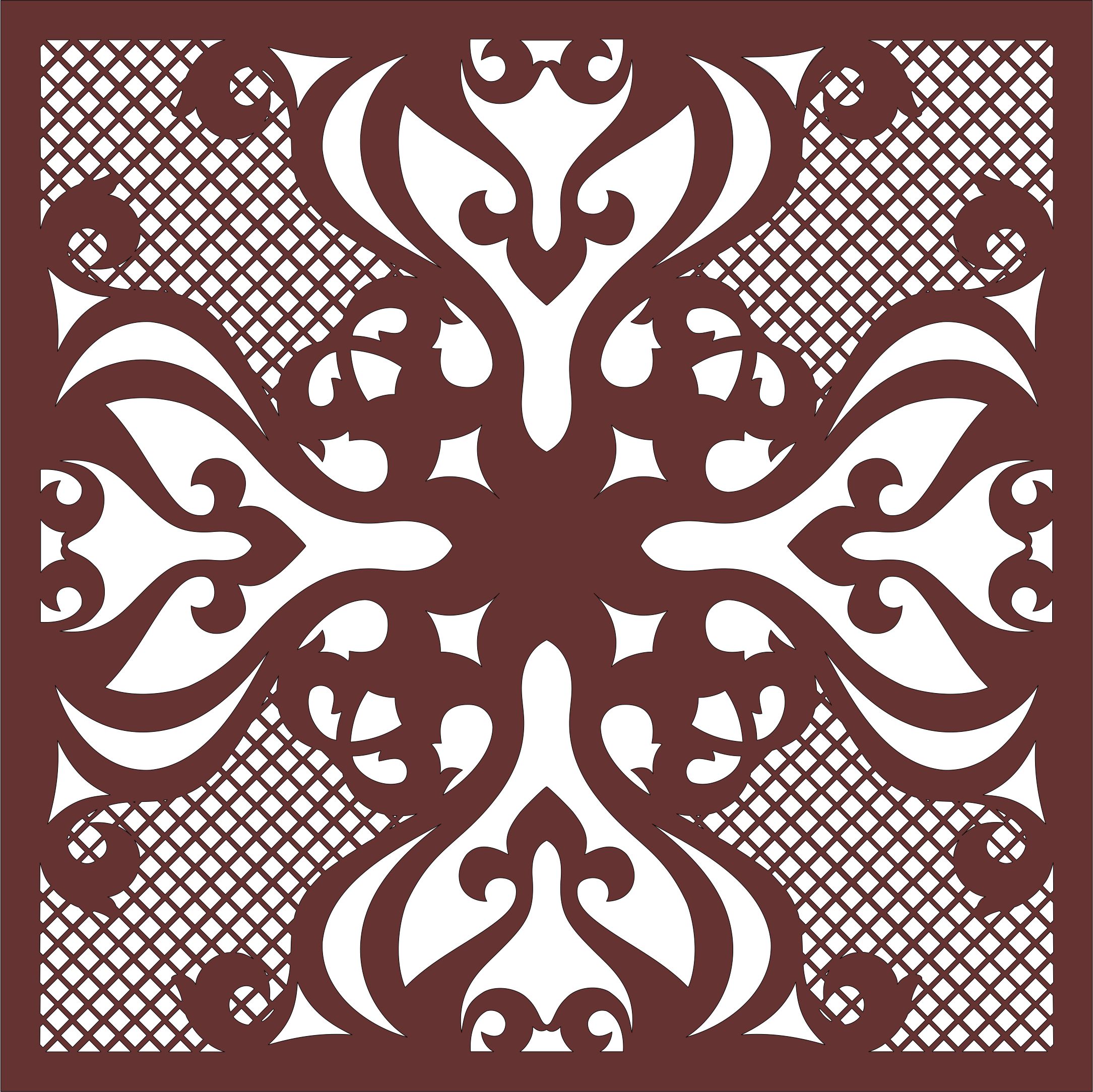 Laser Cut Decor Seamless Lattice Free DXF File