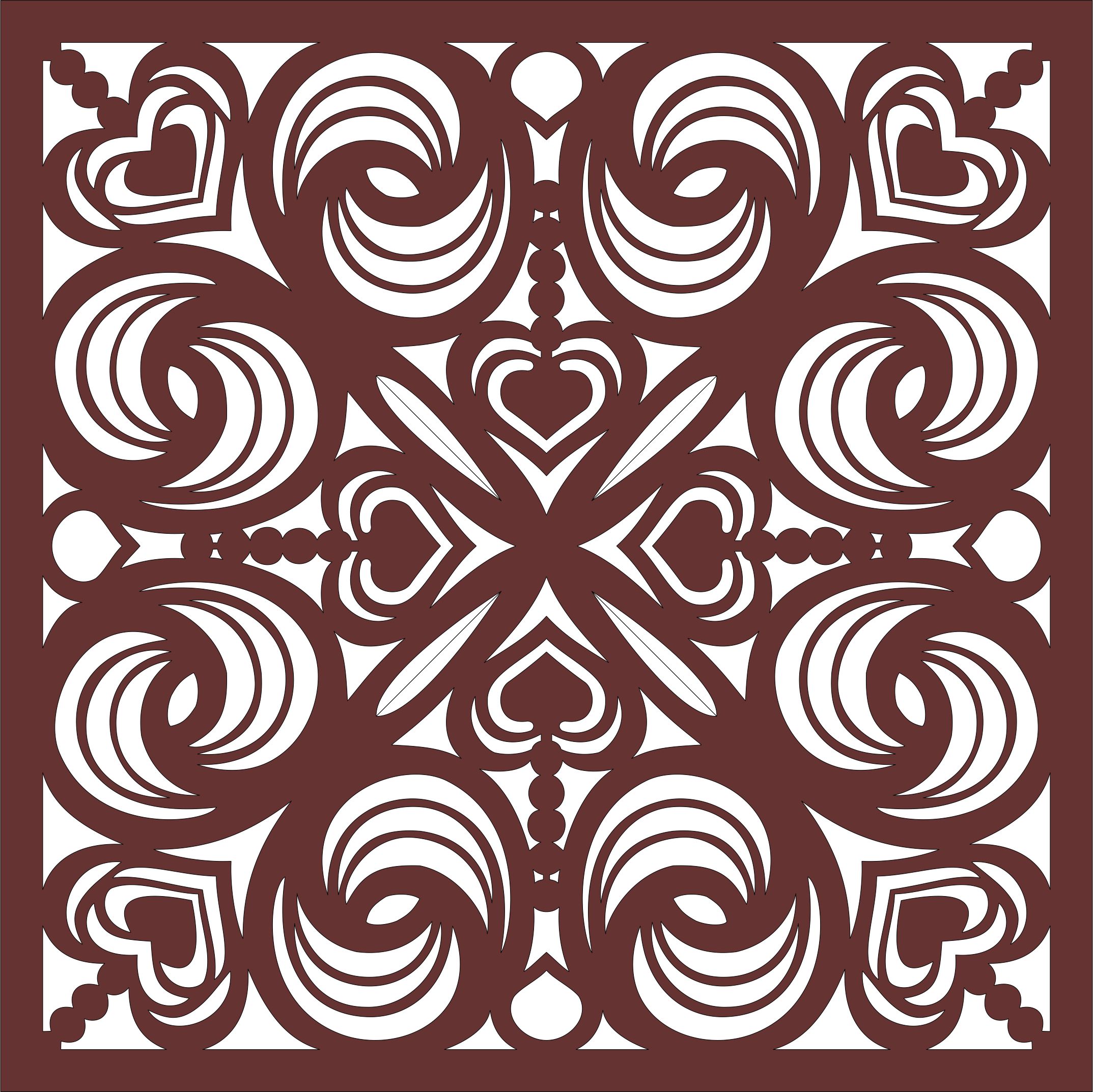 Laser Cut Decor Seamless Lattice Panel Free DXF File