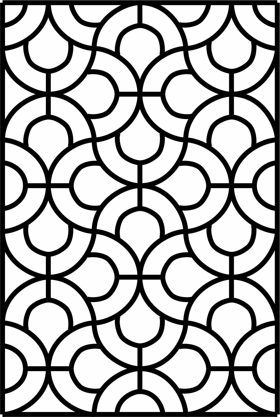 Laser Cut Decor Seamless Separator Floral Lattice Design Free DXF File