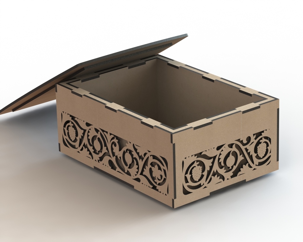 Laser Cut Decorative Gift Box 3mm Free Vector File