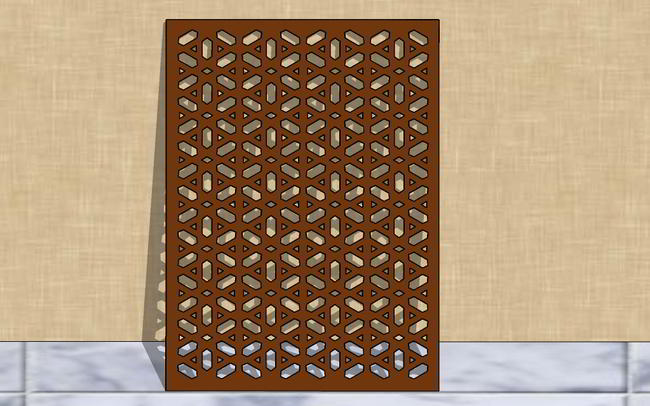 Laser Cut Decorative Grill Pattern Wall Panel Free Vector File