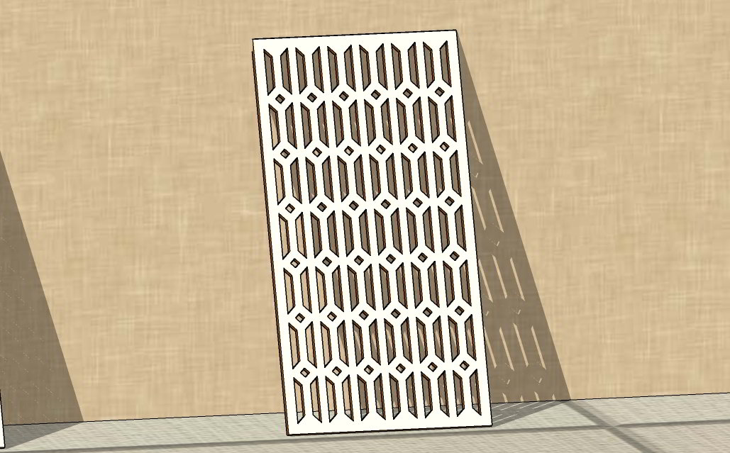 Laser Cut Decorative Grill Seamless Geometric Gradient Grill Free DXF File