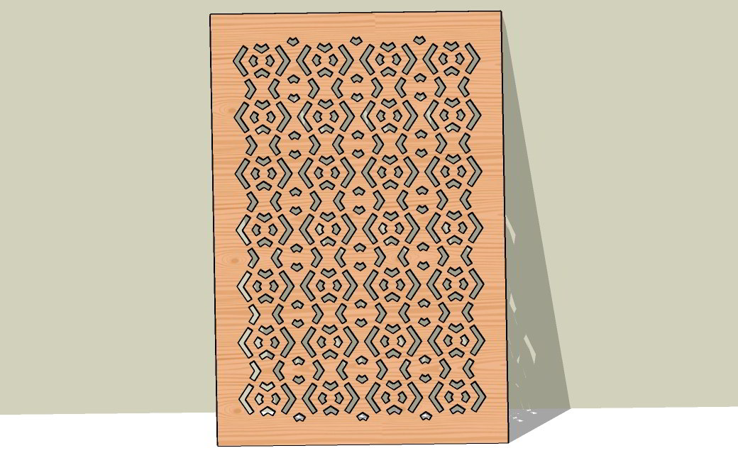 Laser Cut Decorative Grill Seamless Privacy Panel Ideas Free Vector File