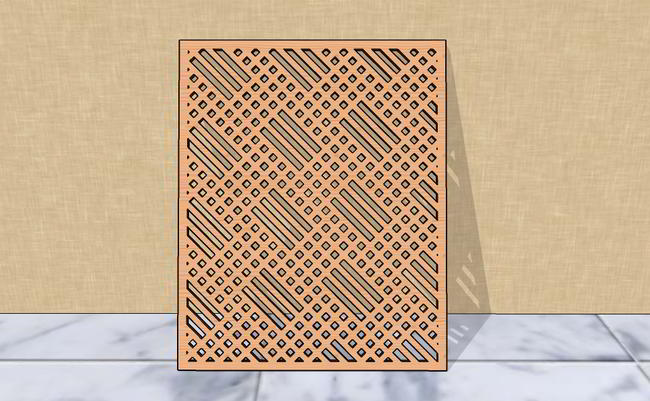 Laser Cut Decorative Grill Wall Panel Free Vector File