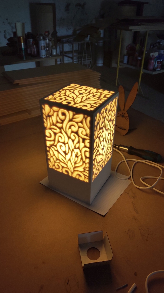 Laser Cut Decorative Night Light Lamp Free Vector File