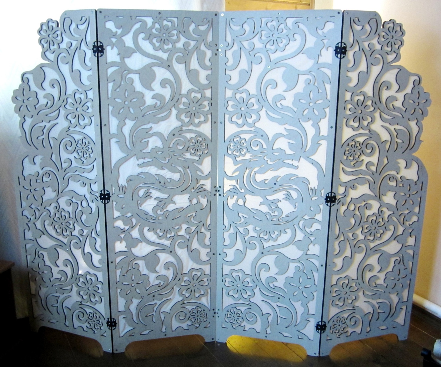 Laser Cut Decorative Screen 6mm Plywood 475x1475mm Free DXF File