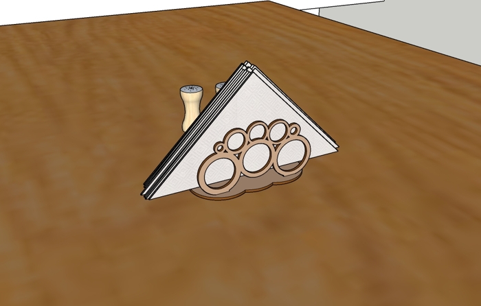 Laser Cut Decorative Tabletop Napkin Holder Free DXF File