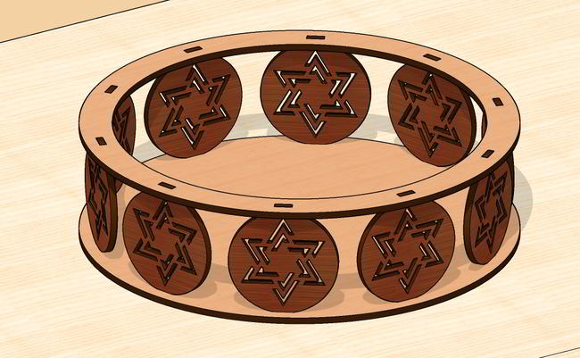 Laser Cut Decorative Tray Fruit Basket Free Vector File