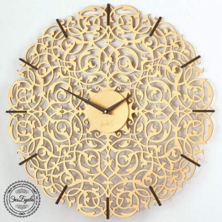 Laser Cut Decorative Wall Clock Template Free Vector File
