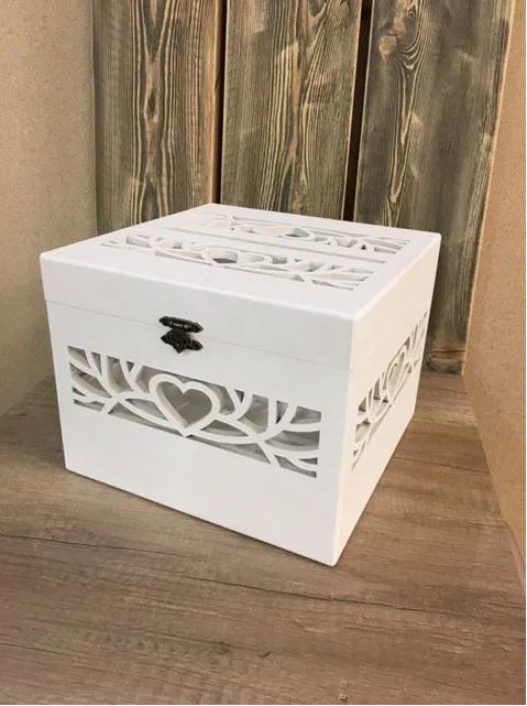 Laser Cut Decorative Wedding Card Box Free DXF File