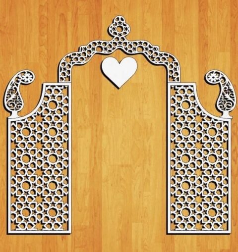 Laser Cut Decorative Wedding Screen Free Vector File