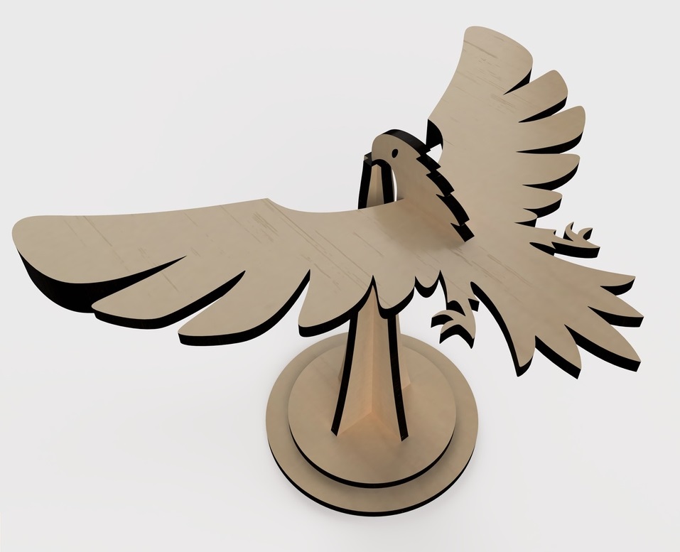 Laser Cut Design Wooden Bird Model Free DXF File Free Download - DXF ...