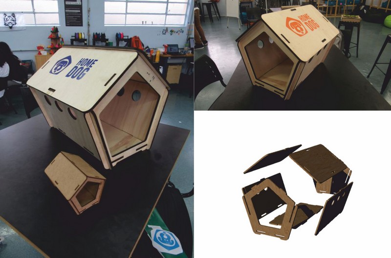 Laser Cut Dog House Free DXF File