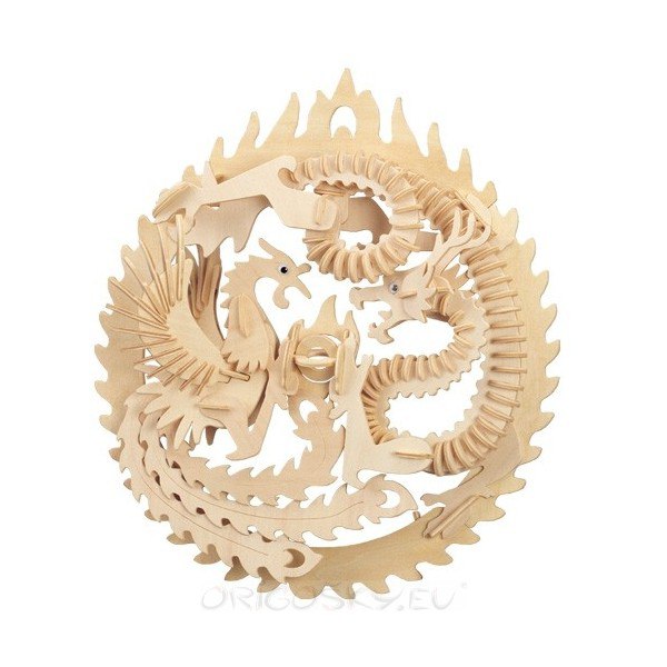 Laser Cut Dragon And Pheonex 3d Print Figure Free DXF File