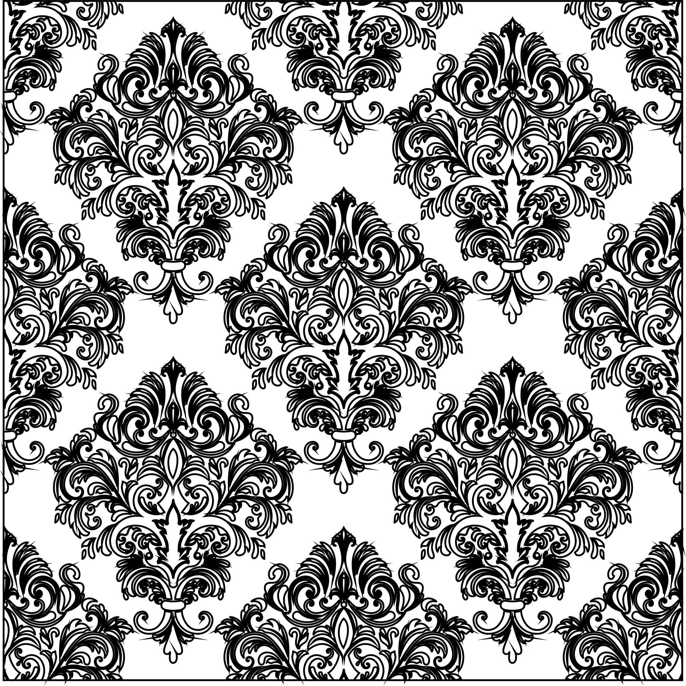 Laser Cut Drawing Room Floral Lattice Stencil Floral Seamless Design Free DXF File