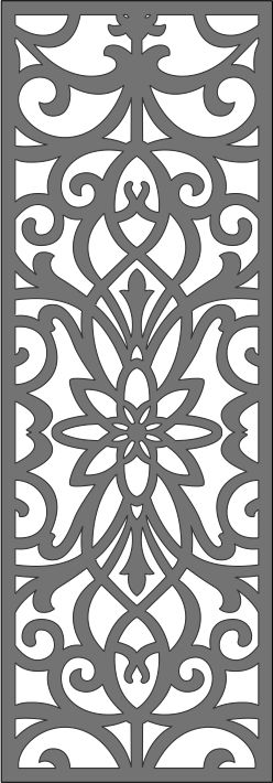 Laser Cut Drawing Room Jali Floral Seamless Free DXF File