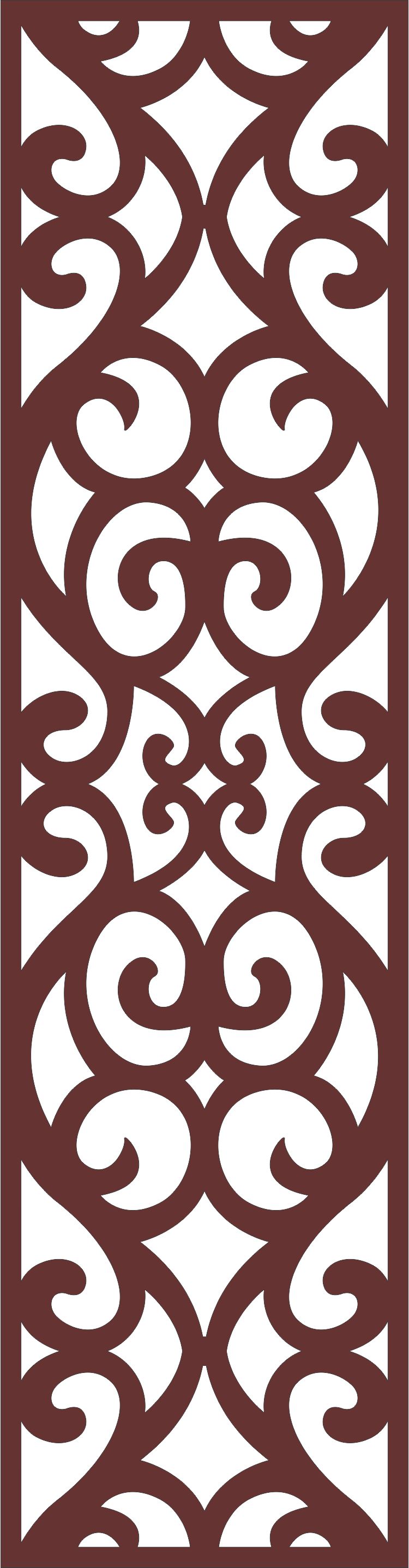 Laser Cut Drawing Room Lattice Seamless Panel Free DXF File