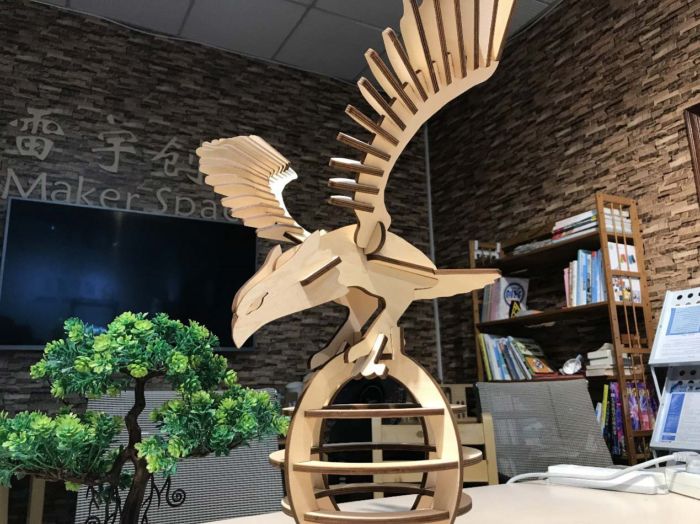 Laser Cut Eagle 3d Puzzle 3mm Free Vector File