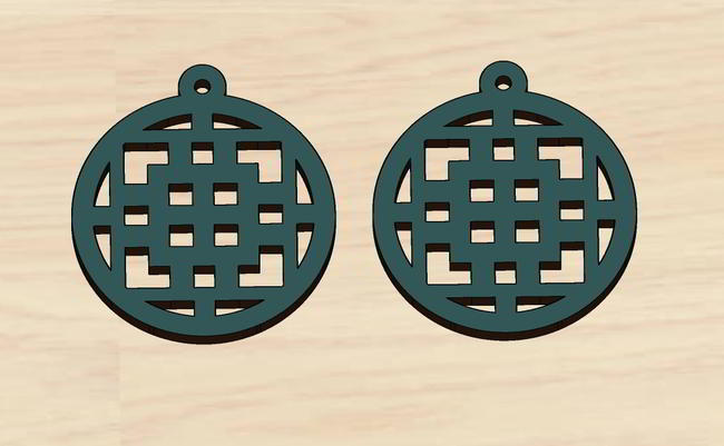 Laser Cut Earrings Jewelry Valentine Gift Free DXF File