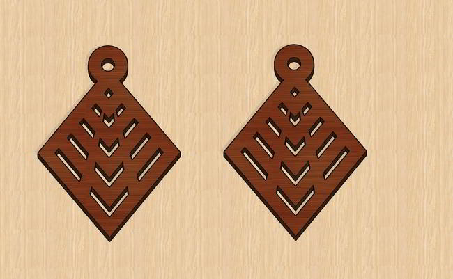 Laser Cut Earrings Pendant Valentine Free DXF File