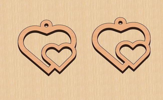 Laser Cut Earrings Valentine Heart Jewelry Free Vector File