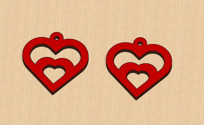 Laser Cut Earrings Valentine Jewelry Free Vector File