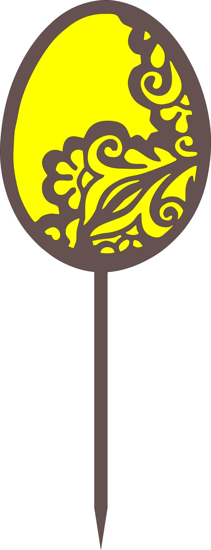 Laser Cut Easter Decoration Cake Topper Free Vector File