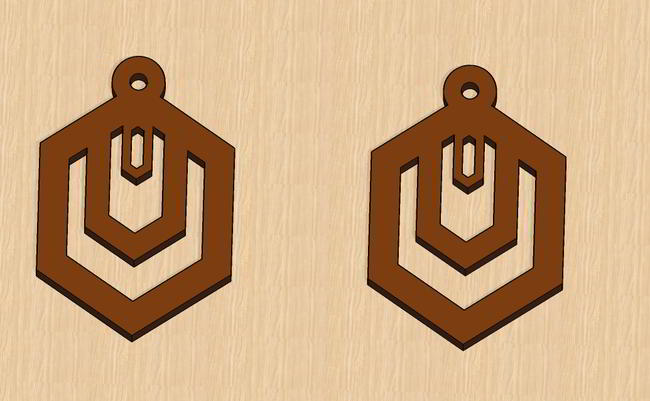Laser Cut Elegant Earrings Valentine Gift Free DXF File