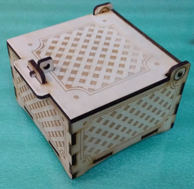 Laser Cut Engraved Box With Lid And Lock Free Vector File