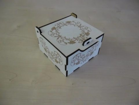 Laser Cut Engraved Small Box With Lid And Lock Free Vector File