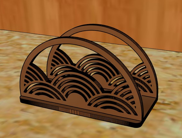 Laser Cut Fancy Napkin Holder Dining Table Decor Free Vector File