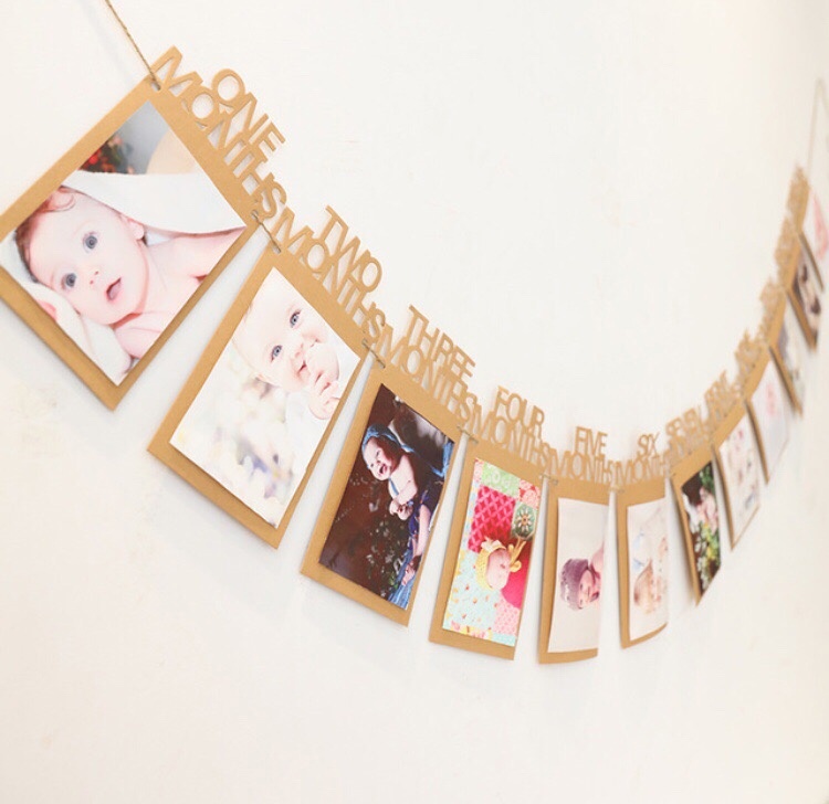 Laser Cut First Year Photo Frame Free Vector File