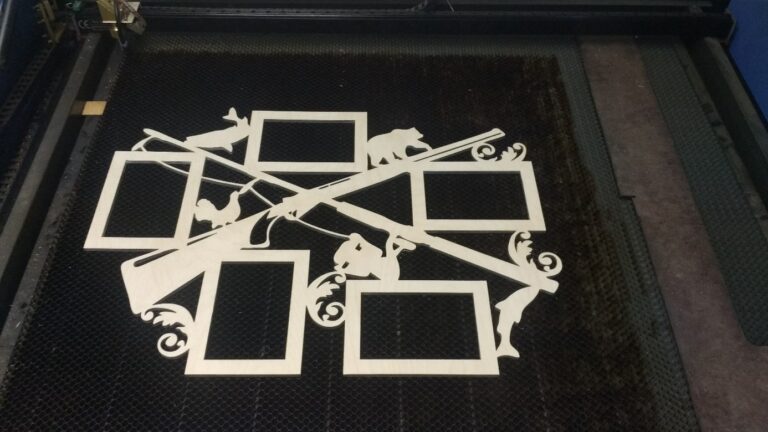 Laser Cut Fisherman Frame Hunting Photo Frame 6mm Free Vector File