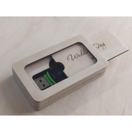 Laser Cut Flash Drive Box With Sliding Lid Free Vector File