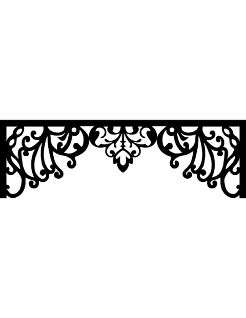 Laser Cut Floral Border Design 10 Free DXF File