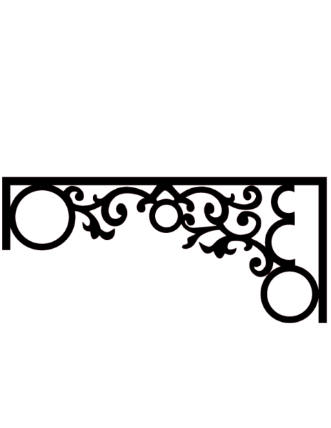 Laser Cut Floral Border Design 16 Free DXF File