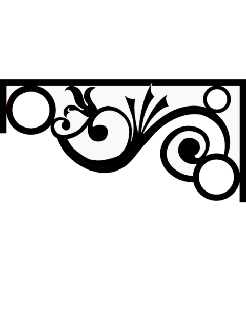 Laser Cut Floral Border Design 21 Free DXF File