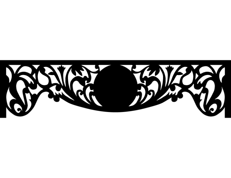 Laser Cut Floral Border Design 29 Free DXF File