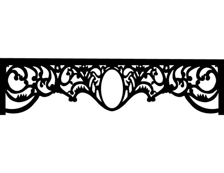 Laser Cut Floral Border Design 38 Free DXF File