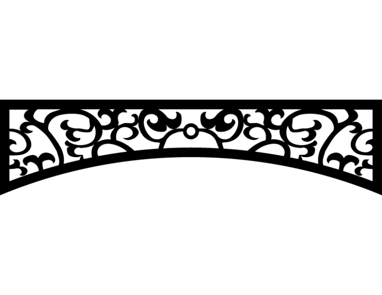 Laser Cut Floral Border Design 42 Free DXF File