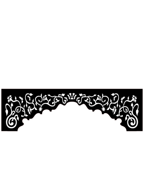 Laser Cut Floral Border Design 44 Free DXF File