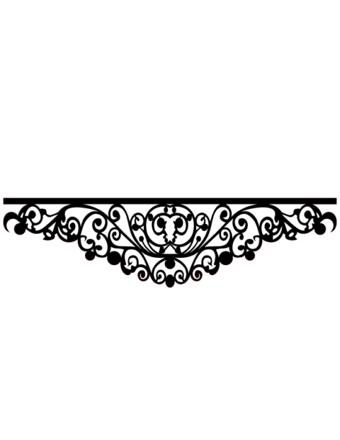 Laser Cut Floral Border Design 45 Free DXF File