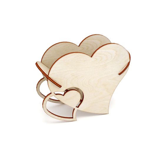 Laser Cut Floral Heart Box Jewelry Box Free DXF File