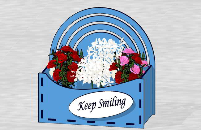 Laser Cut Flower Baskets Free Vector File