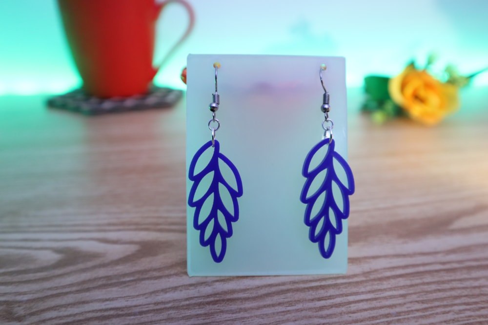 Laser Cut Flower Earrings Design Free DXF File