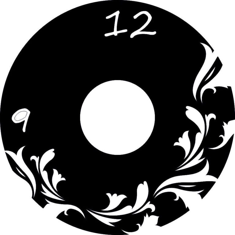 Laser Cut Flowers Vinyl Record Wall Art Clock Template Free Vector File